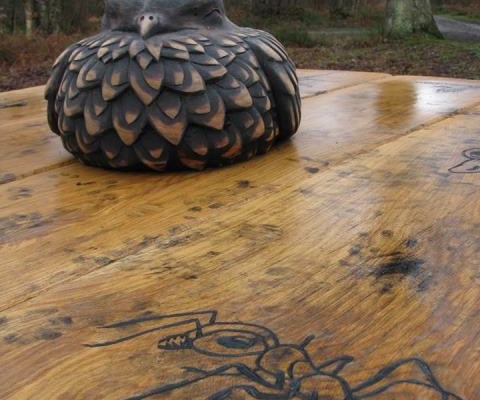 Blean sculptured nightjar table