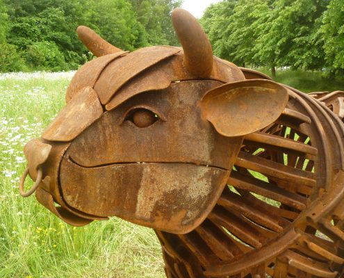 Steve Porchmouth's bull scuplture