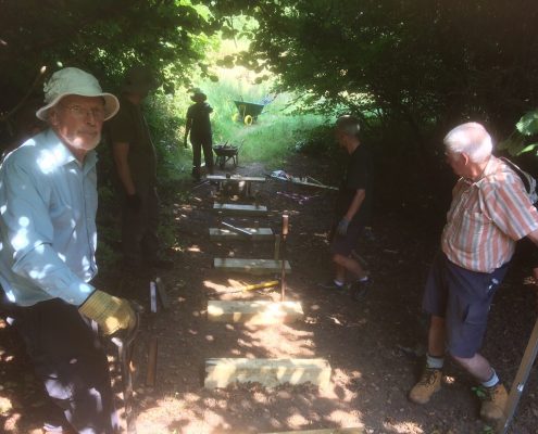 Installing news steps Boys Hall